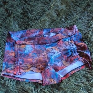 Onzie Multicolor Snake Print Women's Athletic Shorts